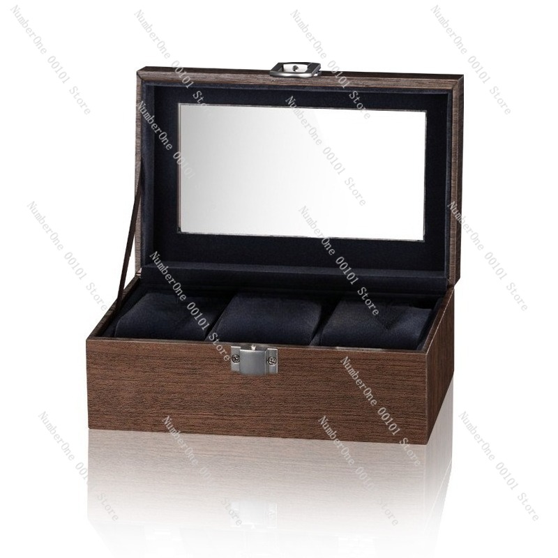Jewelry Box With Watches - Walnut Wood Grain Watch Box Series,