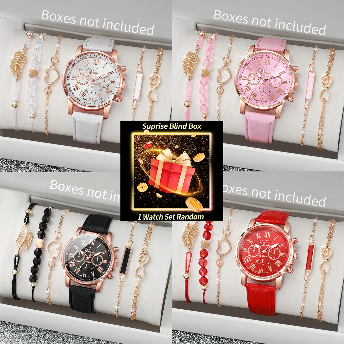 Jewelry Box With Watches - Surprise Blind Box Women Watch Set