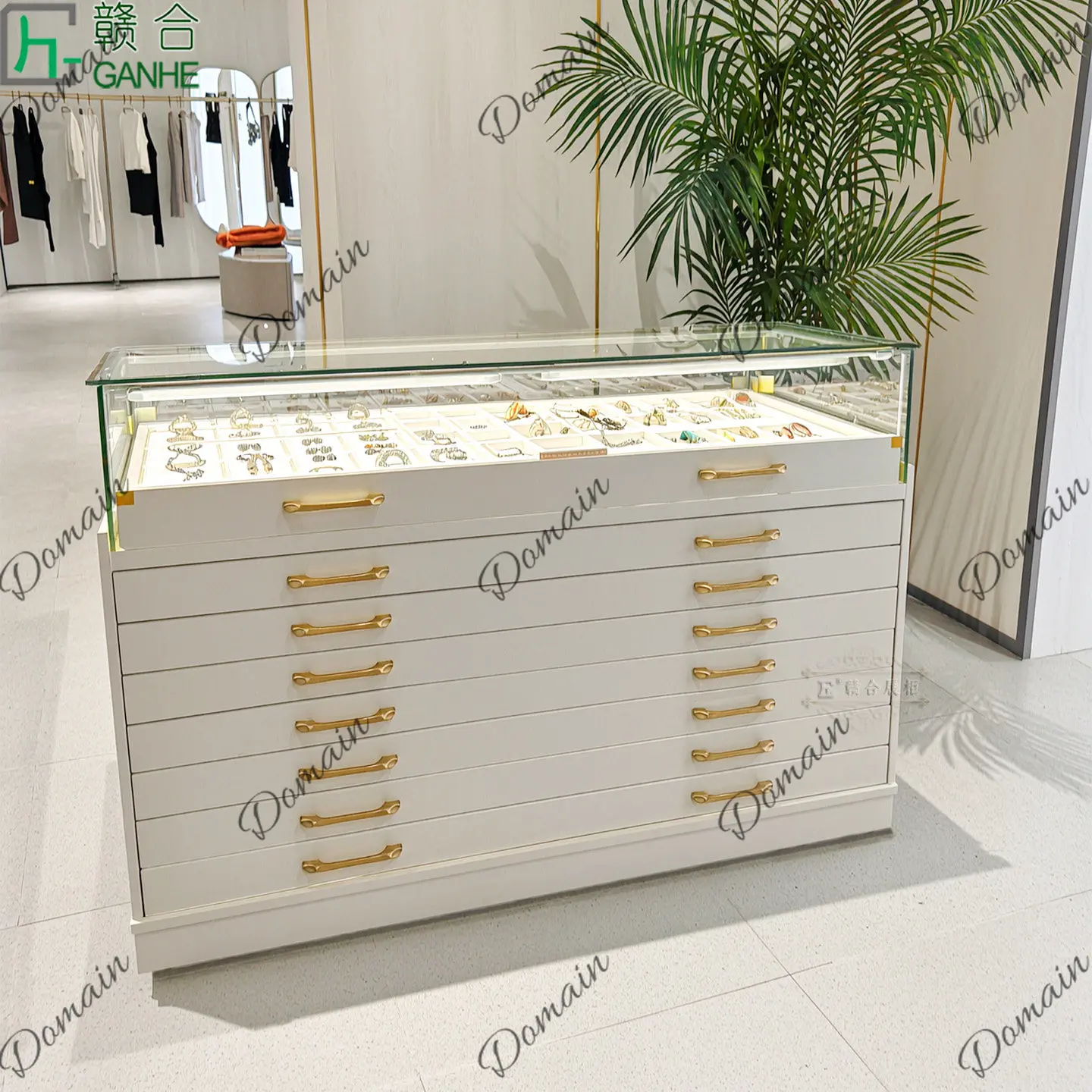 Jewelry With Watches - 81 N Light luxury glass display