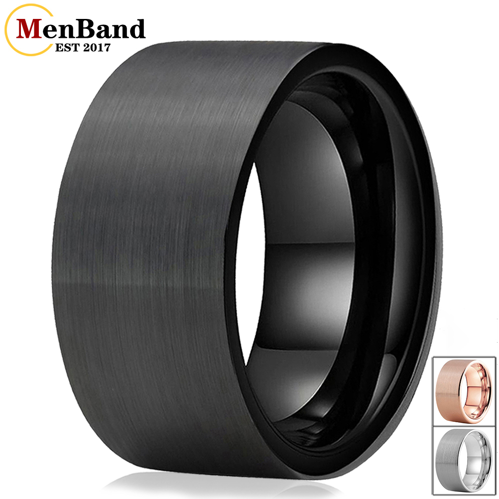 Mens Signet Ring - MenBand 10MM 12MM Large Men Ring