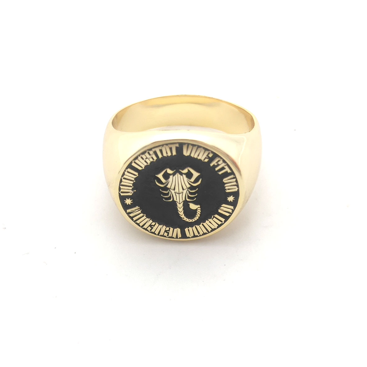 Custom Engraved 17mm Round Top - Mens Signet Ring 评论和价格