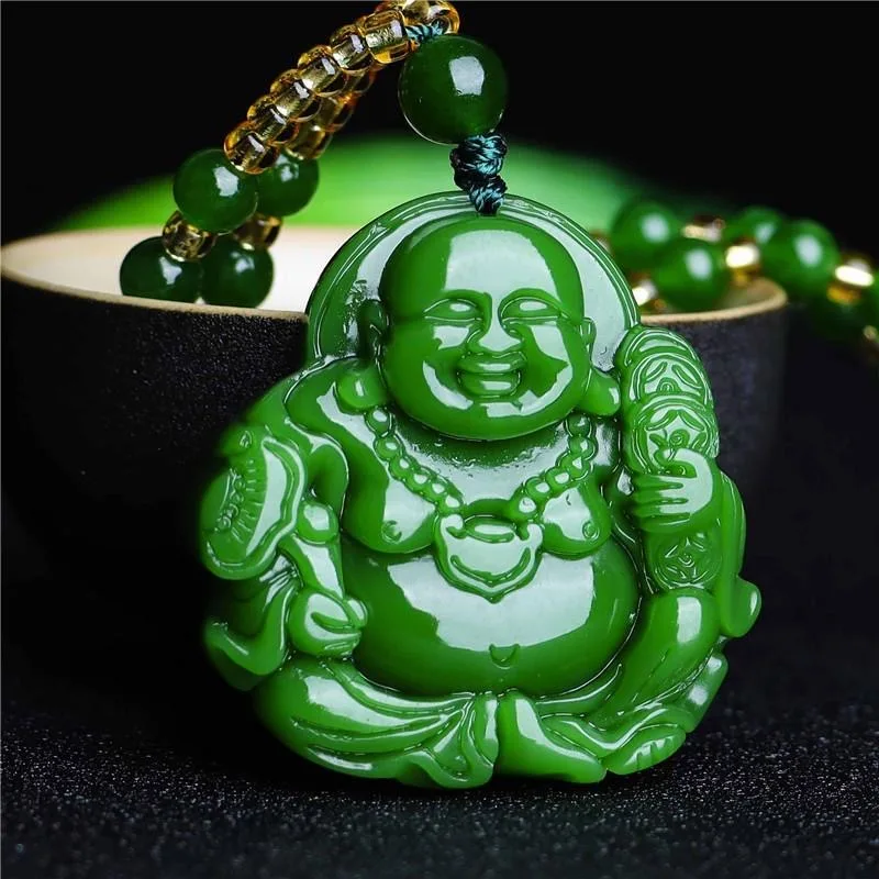 Chinese Green Jade Maitreya Bu - Jewelry & Watches Sp Z Oo Opinie 评论和价格