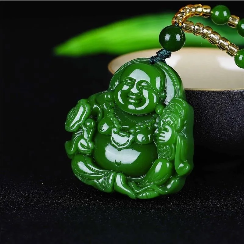 Chinese Green Jade Maitreya Bu - Jewelry & Watches Sp Z Oo Opinie 评论和价格