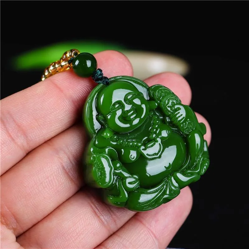 Chinese Green Jade Maitreya Bu - Jewelry & Watches Sp Z Oo Opinie 评论和价格