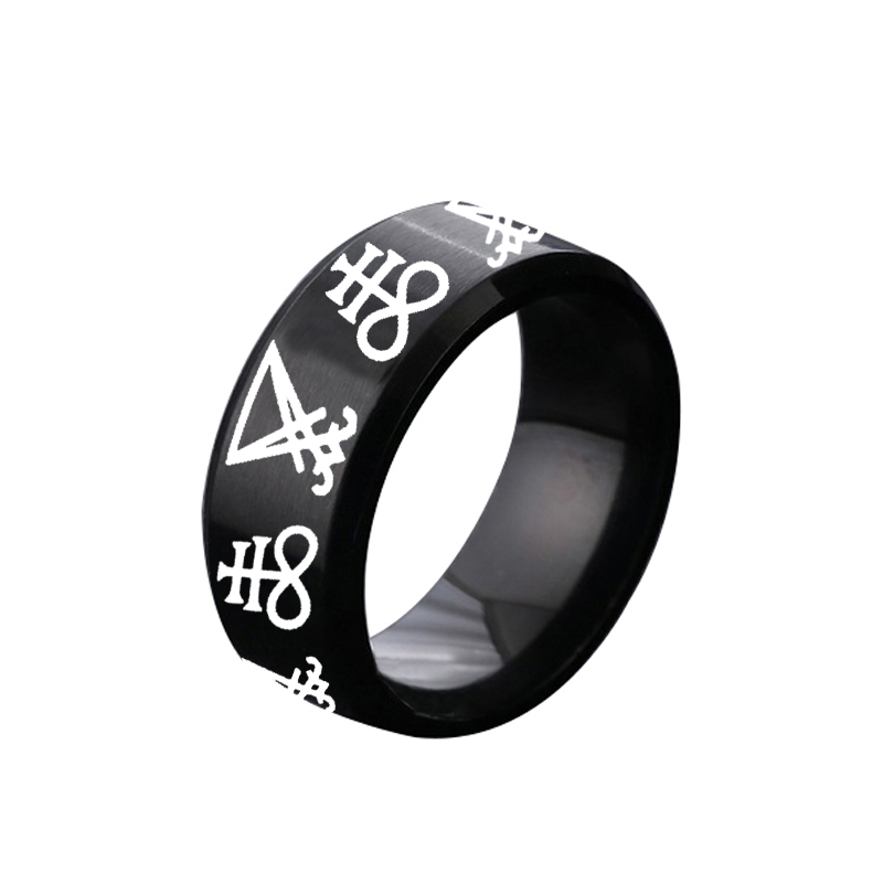 Vintage Gothic Lucifer Seal of - Mens Signet Ring 评论和价格