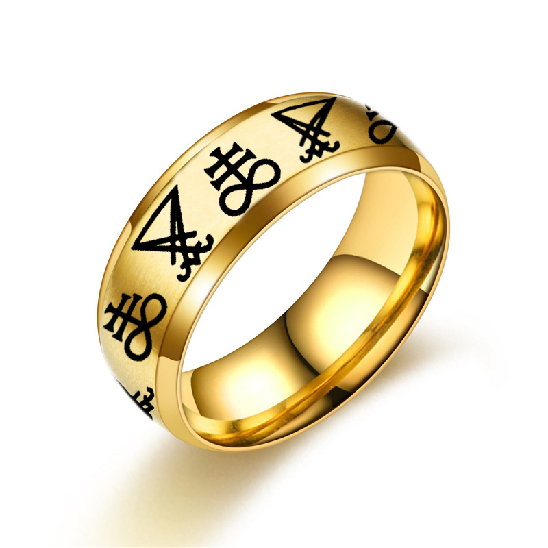 Vintage Gothic Lucifer Seal of - Mens Signet Ring 评论和价格