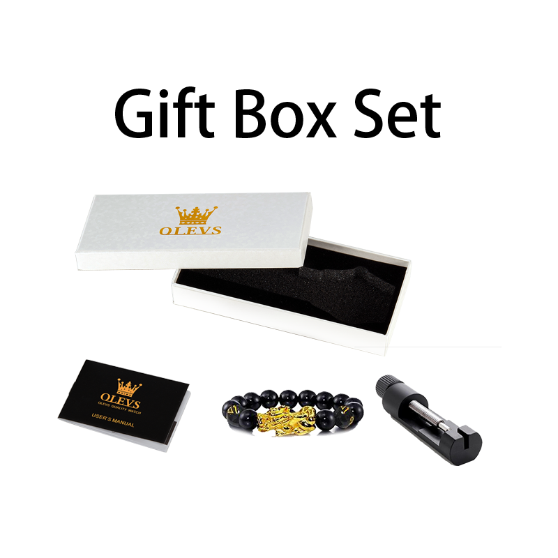 OLEVS luxury brand men's watch - Jewelry Box With Watches 评论和价格