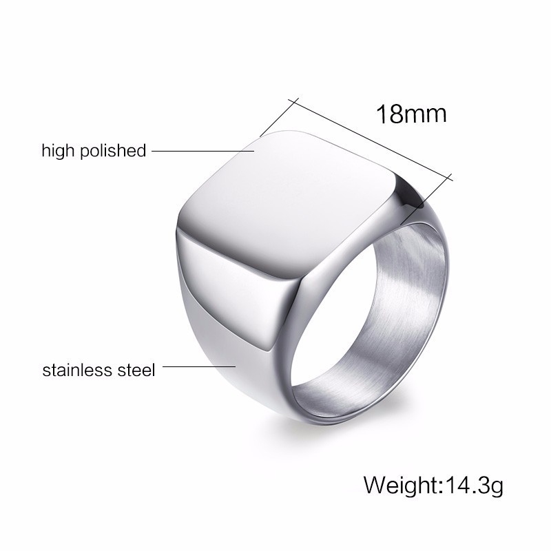Vnox Free Personalized Stamp R - Mens Signet Ring 评论和价格