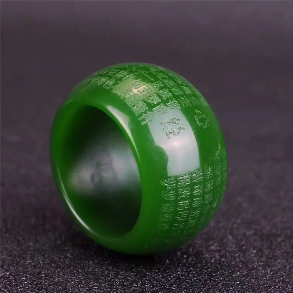 Natural Green Jade 22mm Ring H - Jewelry & Watches Sp Z Oo Opinie 评论和价格