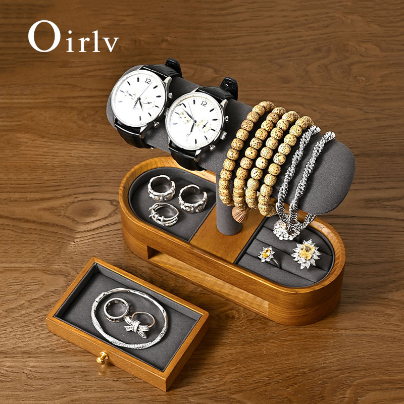 Oirlv Solid Wood Watch Organiz - Jewelry Box With Watches 评论和价格