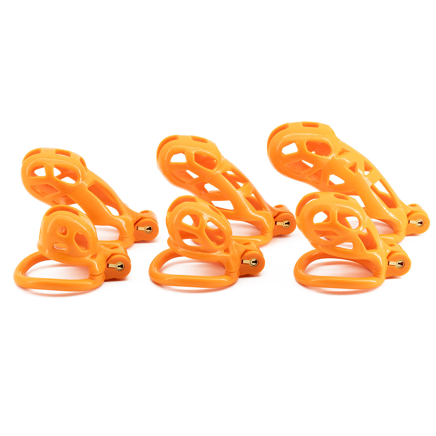 6 sizes CB Nylon Chastity Cage - Couple Ring Set 评论和价格