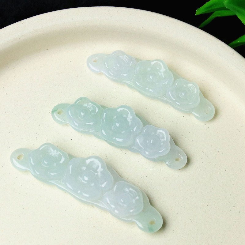 1pc Natural Jadeite Emerald Fl - Jewelry & Watches Sp Z Oo Opinie 评论和价格