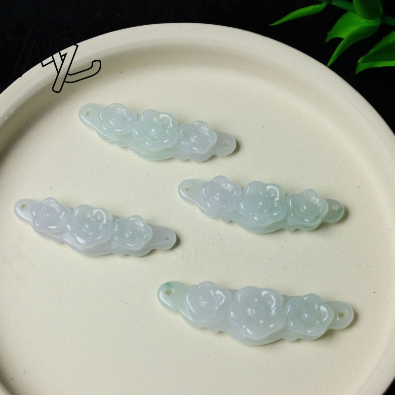 1pc Natural Jadeite Emerald Fl - Jewelry & Watches Sp Z Oo Opinie 评论和价格
