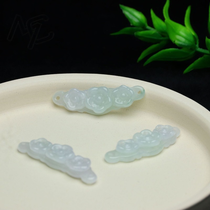 1pc Natural Jadeite Emerald Fl - Jewelry & Watches Sp Z Oo Opinie 评论和价格