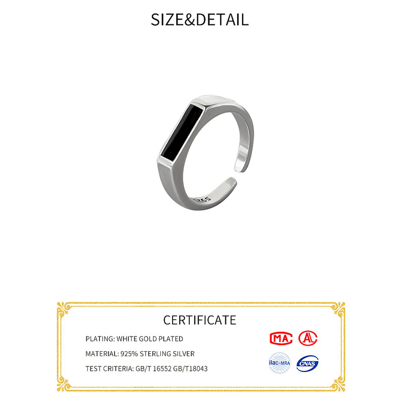 BFCLUB  Silver Color New Simpl - Mens Signet Ring 评论和价格