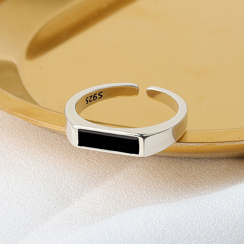 BFCLUB  Silver Color New Simpl - Mens Signet Ring 评论和价格