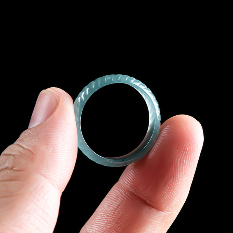 Blue Real Burmese Jadeite Ring - Jewelry & Watches Sp Z Oo Opinie 评论和价格