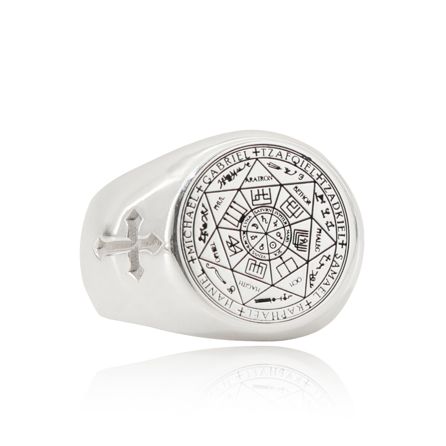 20mm Solid Signet Ring 925 Sil - Mens Signet Ring 评论和价格
