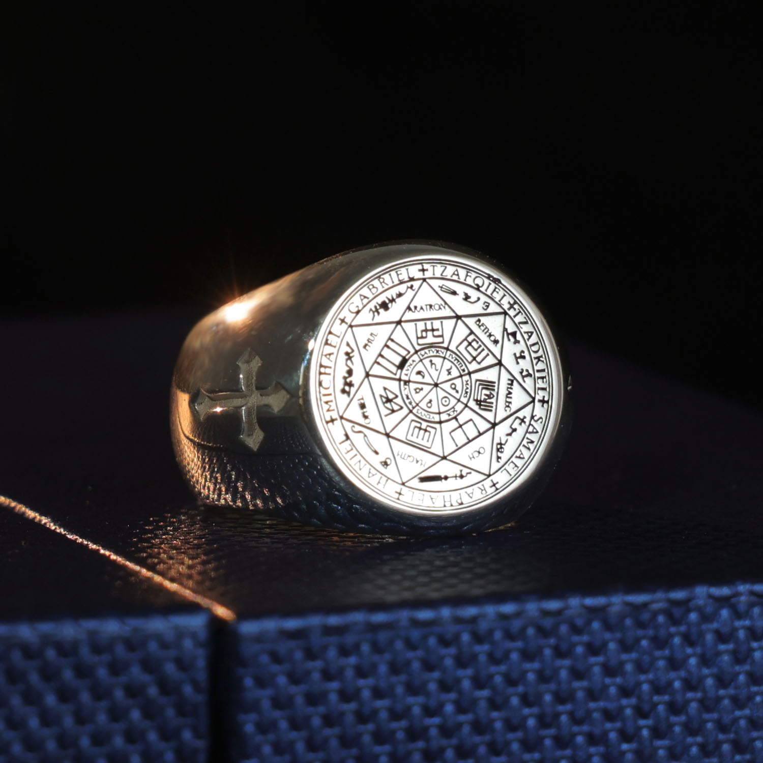 20mm Solid Signet Ring 925 Sil - Mens Signet Ring 评论和价格