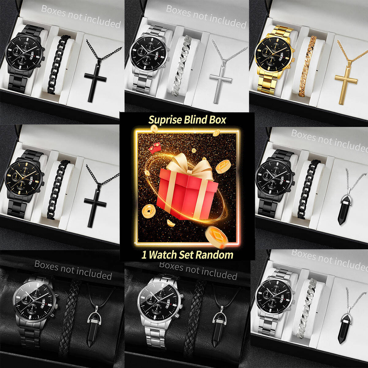 Surprise Mystery Watch Blind B - Jewelry Box With Watches 评论和价格