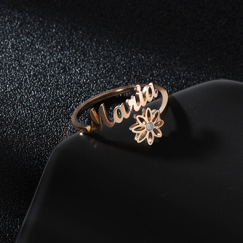 36 Styles Custom Name Ring For - Couple Ring Set 评论和价格