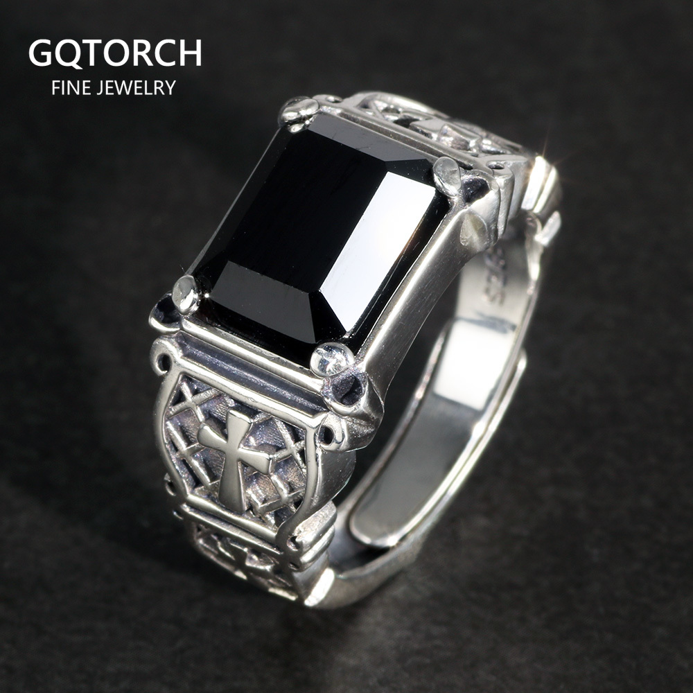 Vintage Punk Silver 925 Jewelr - Mens Signet Ring 评论和价格