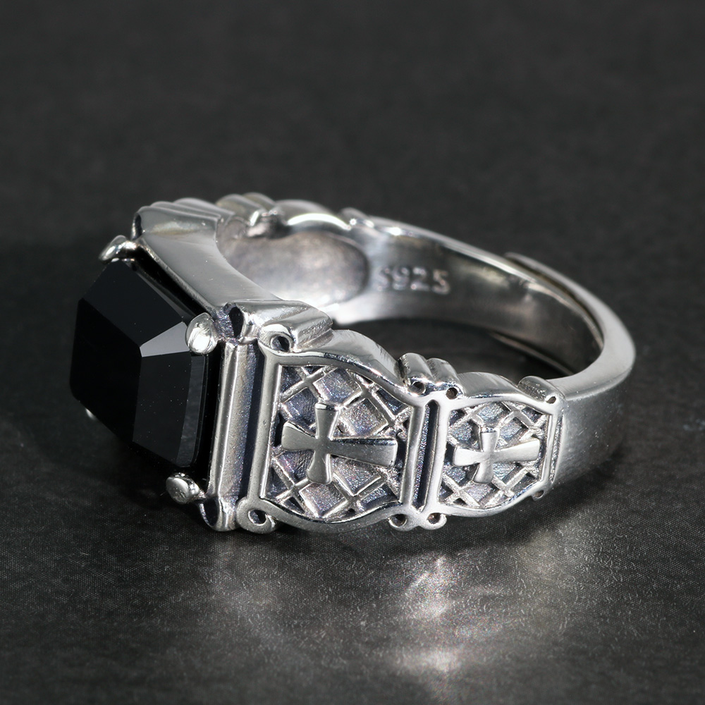 Vintage Punk Silver 925 Jewelr - Mens Signet Ring 评论和价格